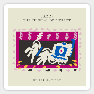 Henri Matisse - Jazz Series: The funeral of pierrot #61 Sticker